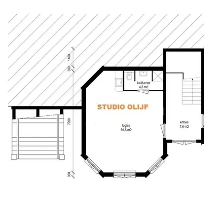 Appartement Studio Olijf Arnhem